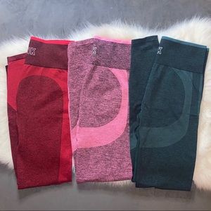❌SOLD❌ VS PINK Seamless Workout Tights Bundle (3)